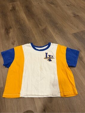 Champion Colorblock Kids Tee - White, Gold & Blue